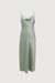 COWL NECK SATIN MIDI DRESS