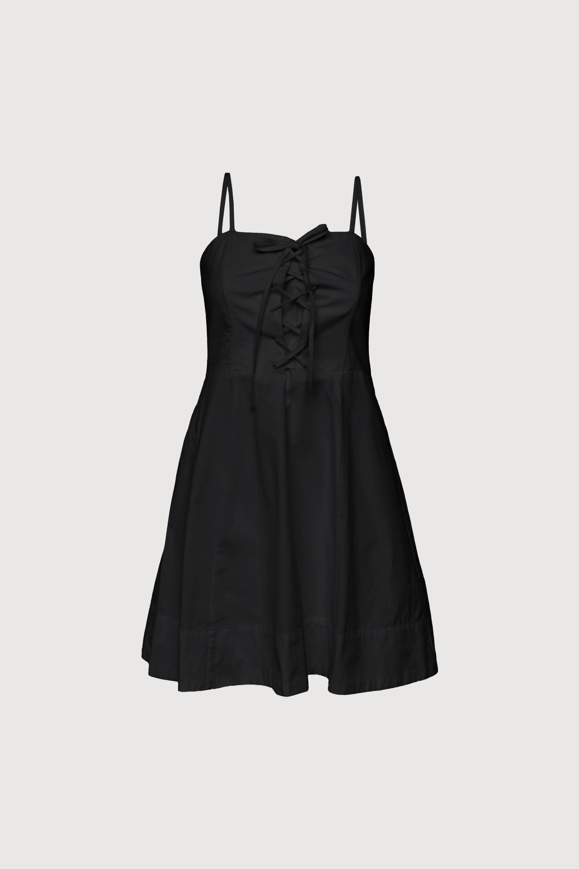 Lace-Up Bustier Mini Dress | OAK + FORT Black / Double Extra Small Lace-Up Bustier Mini Dress | OAK + FORT Black / Double Extra Small