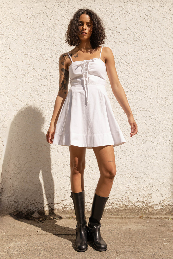 Lace-Up Bustier Mini Dress | OAK + FORT – OAK + FORT USA
