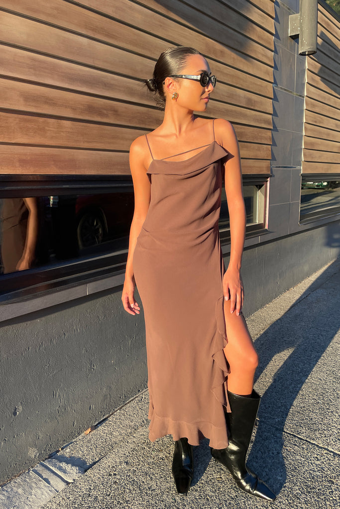 Sheer Ruffled Trim Dress | OAK + FORT – OAK + FORT USA