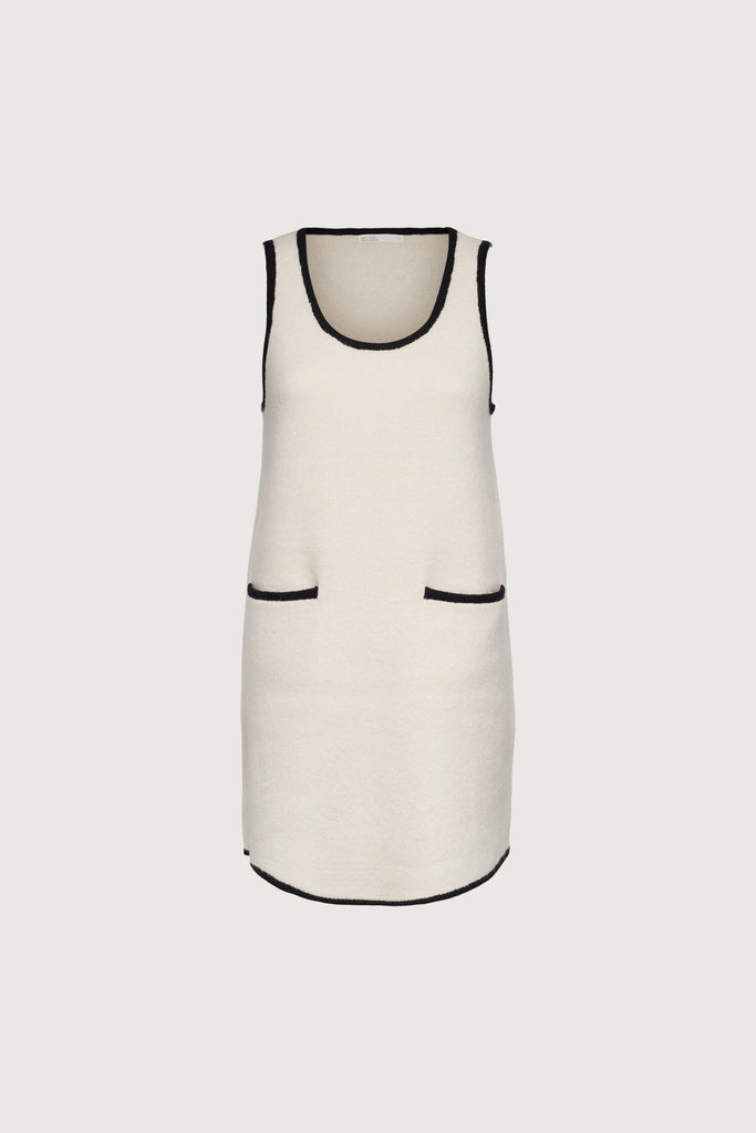 Contrast Trim Sleeveless Knit Mini Dress | OAK + FORT OAK + FORT USA Contrast Trim Sleeveless Knit Mini Dress | OAK + FORT OAK + FORT USA