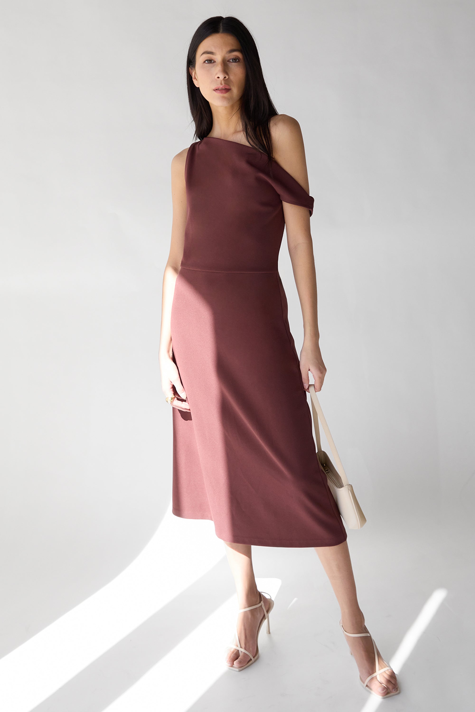 Asymmetrical One Shoulder Knit Dress | OAK + FORT – OAK +