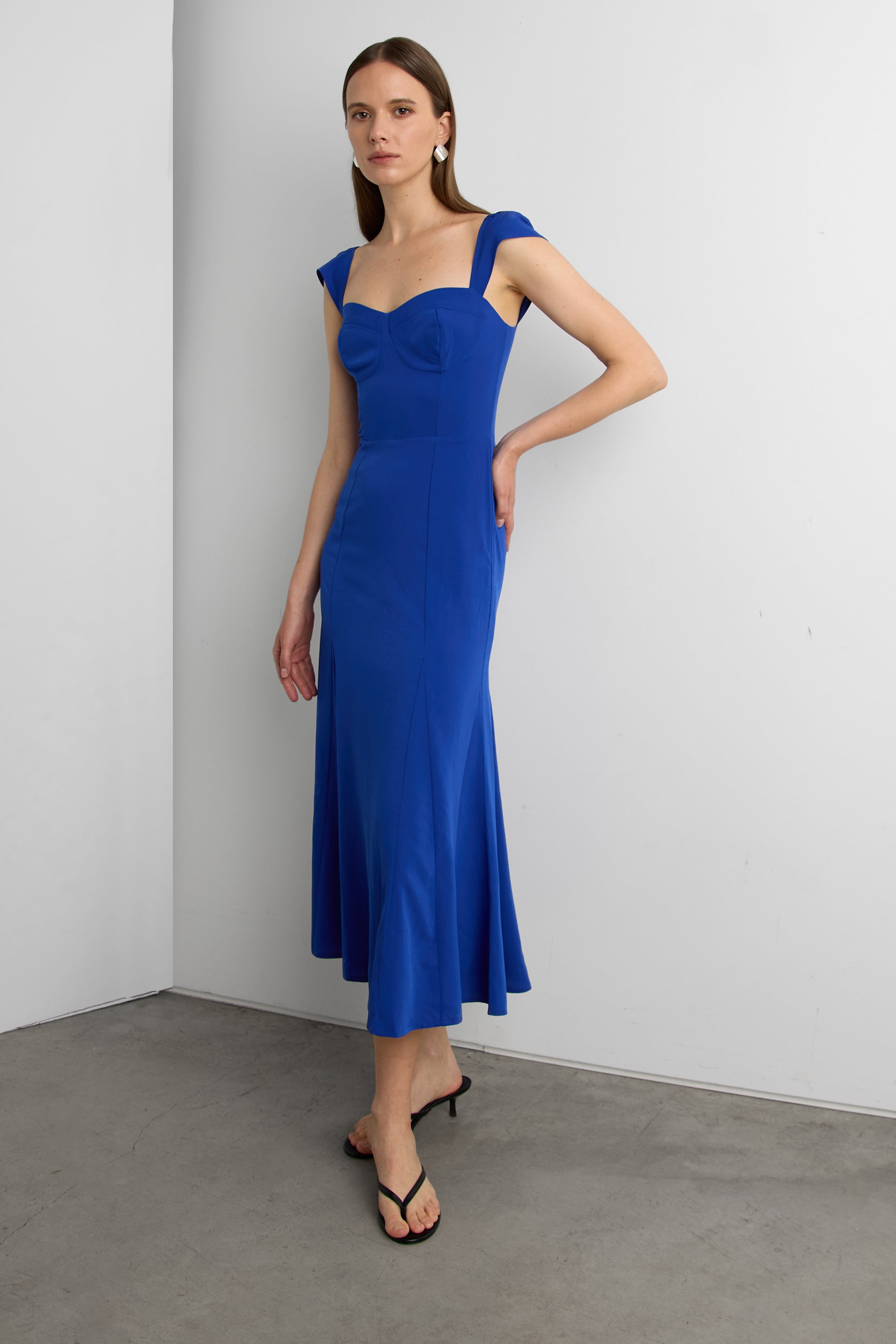 hearty corset midi dress Sweetheart Neckline 1950s_50s_50 Size:L - Bust 40-46