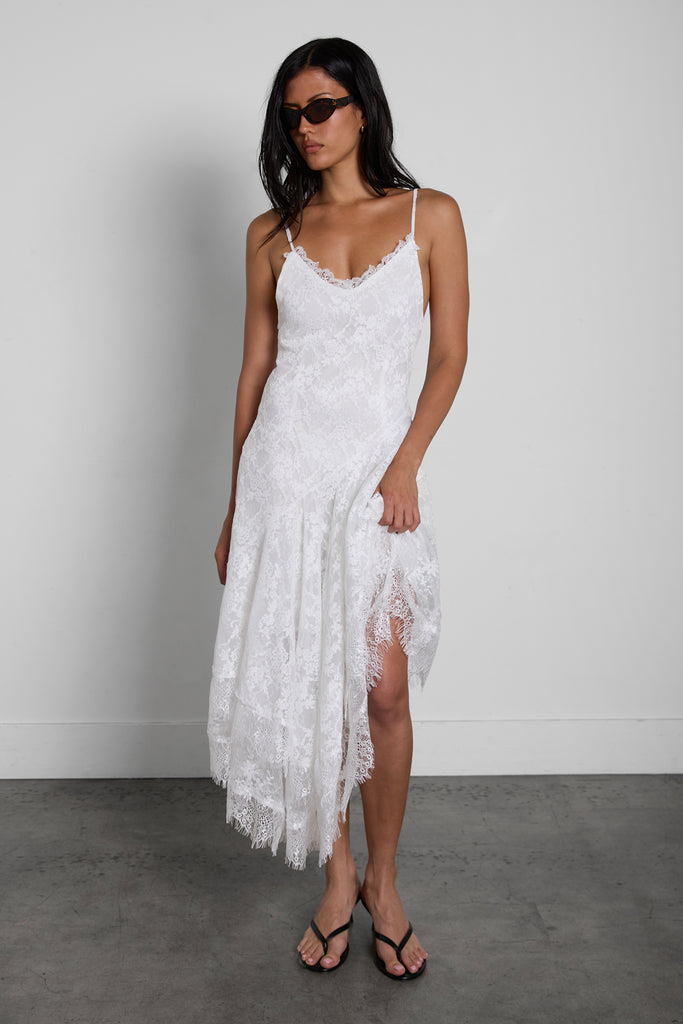 Asymmetrical Lace Cami Slip Dress | OAK + FORT – OAK + FORT USA