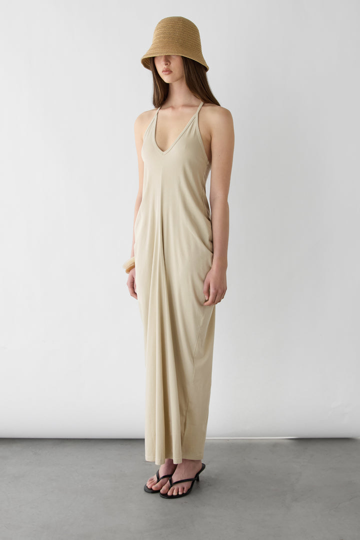 beige gold bridesmaid dresses Samantha' Maxi Dress Baby Beige