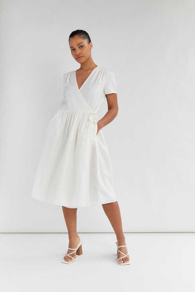 frank and oak wrap dress WRAP DRESS