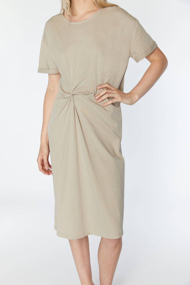 SIDE KNOT DRESS in Pure Cashmere — alternate angle