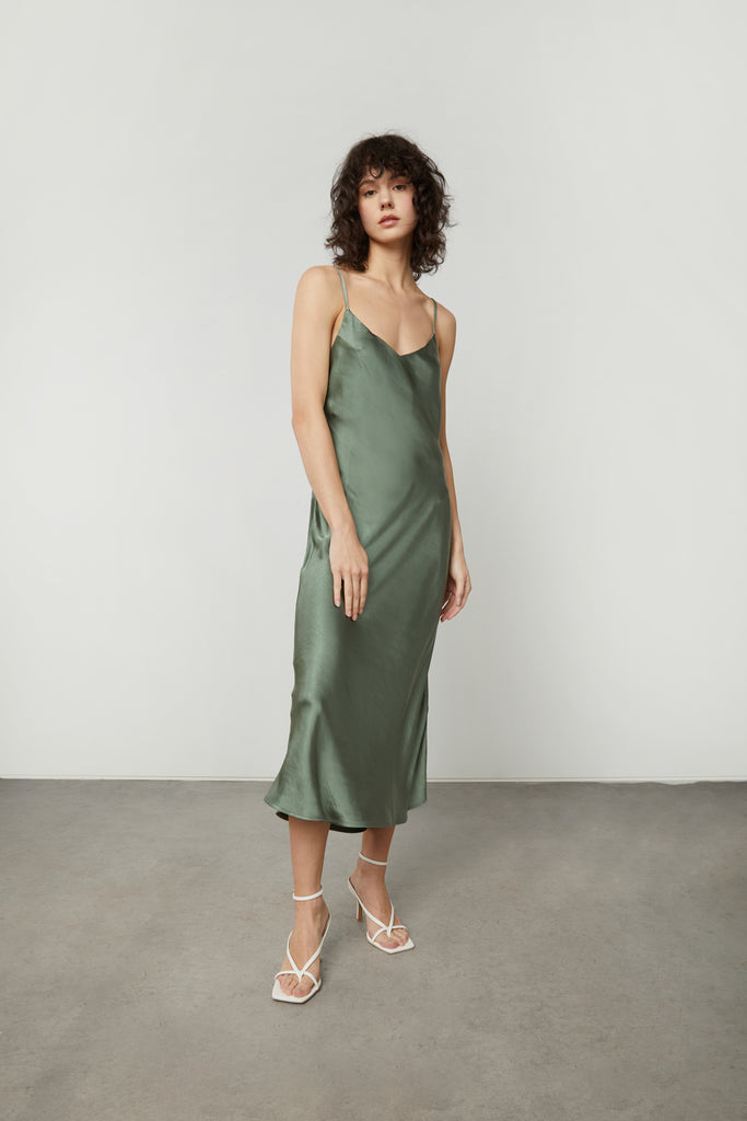 Midi Slip Dress OAK FORT – OAK FORT USA - Main Image