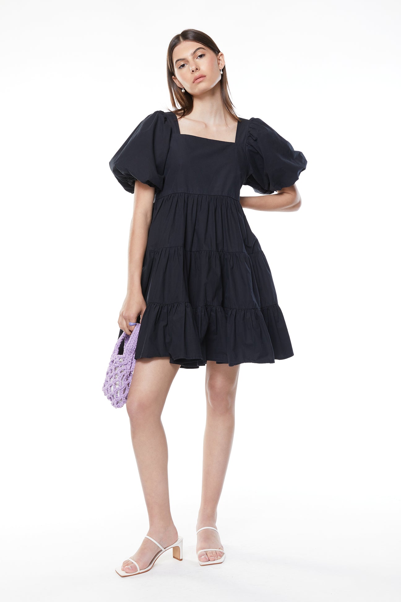 sachin and babi light blue dress Black Puff Sleeve Mini Dress Lulus S (4-6)