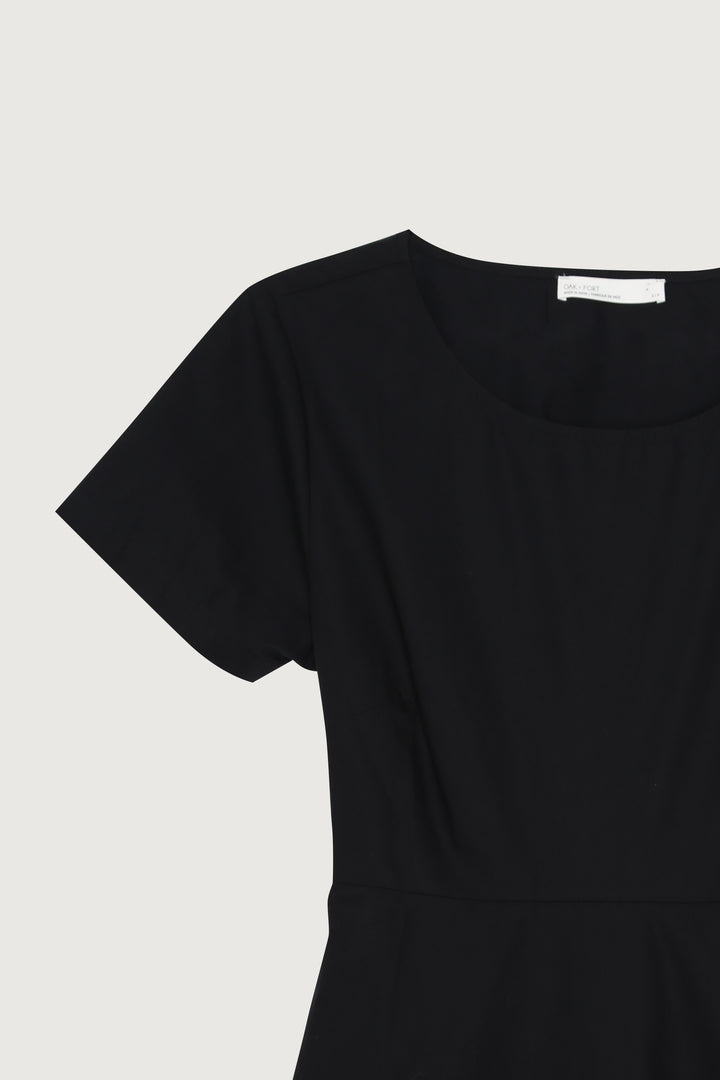 OPEN BACK MIDI DRESS in Black — alternate angle
