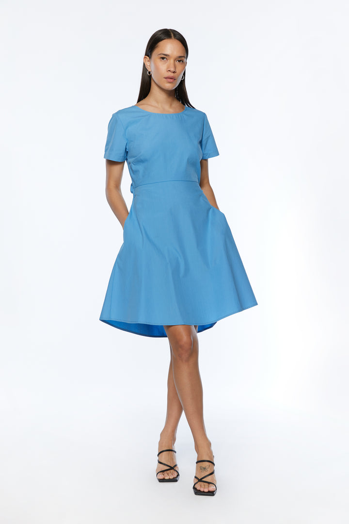 OPEN BACK MIDI DRESS in Pacific Coast — alternate angle