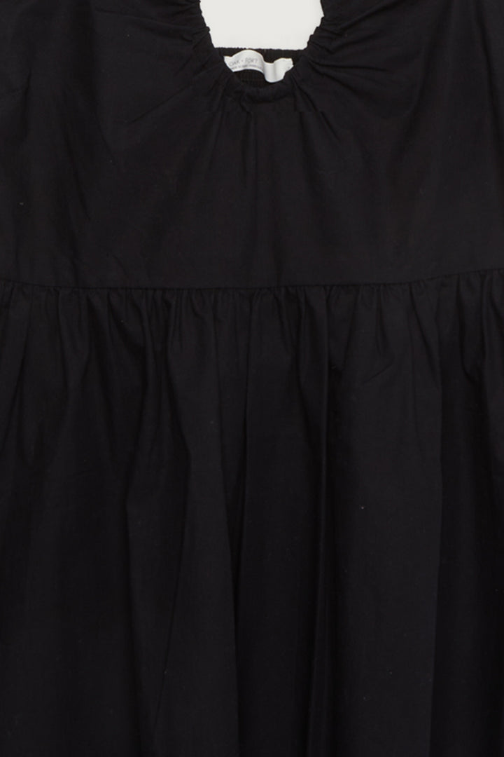 HALTER NECK MIDI DRESS in Black — alternate angle