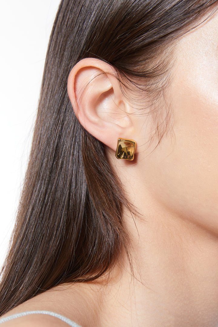 ABSTRACT SQUARE STUD EARRING