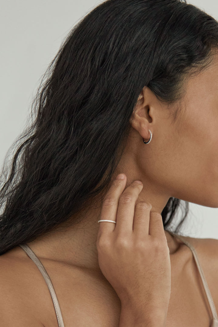 EARRING AND RING GIFT SET in Silver — alternate angle