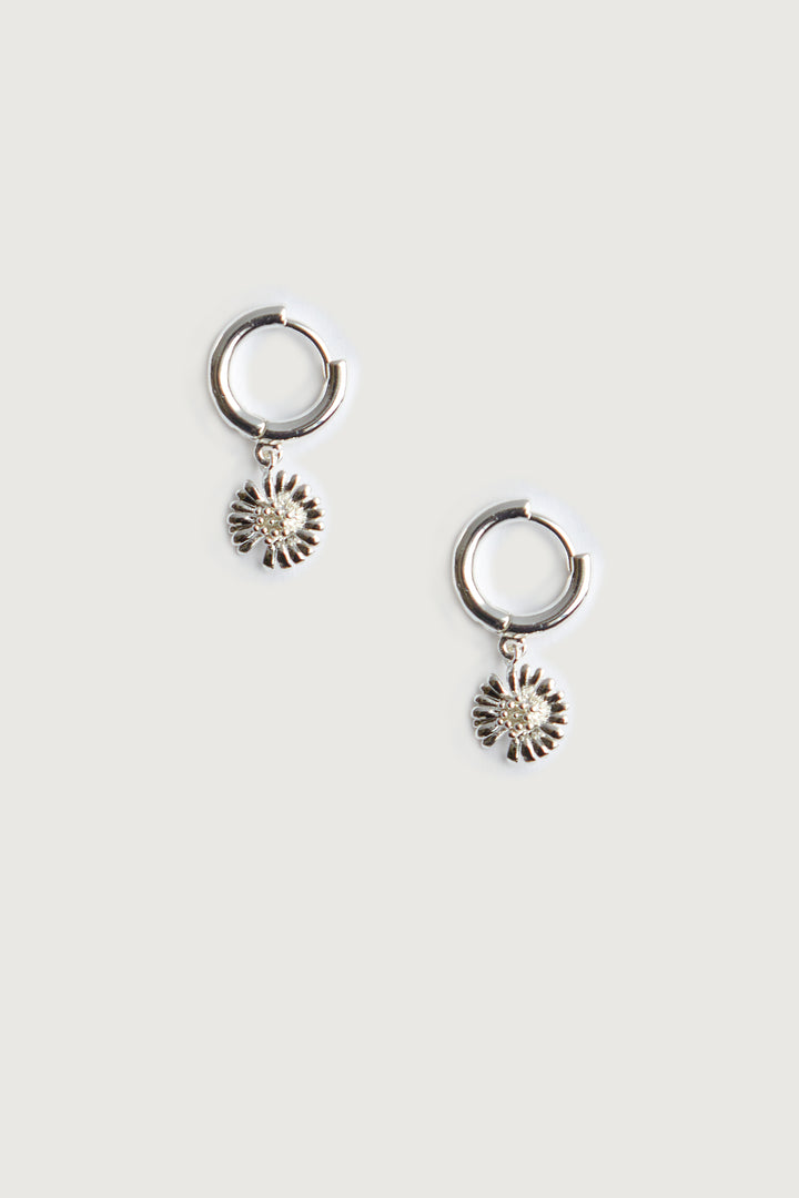 HOOP WITH CHARM PENDANT in Silver Butterfly — alternate angle