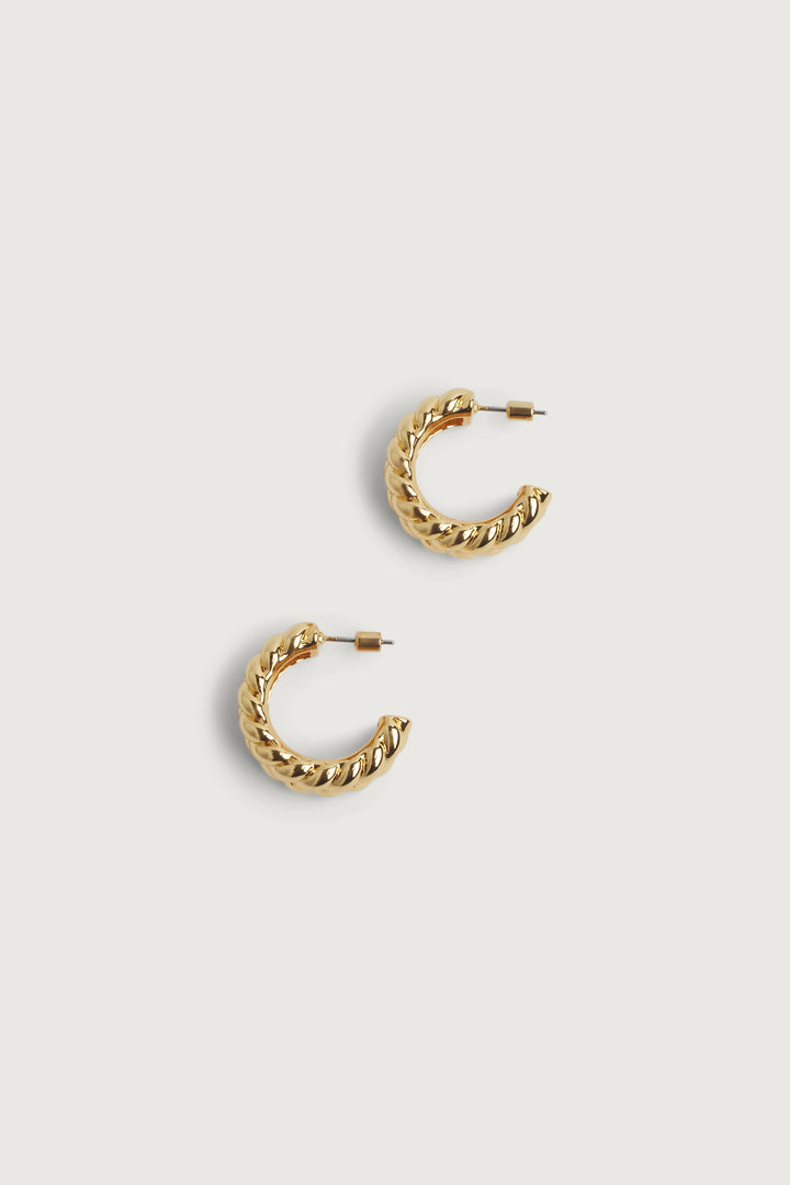 VINTAGE BRAID HOOP in Gold — alternate angle