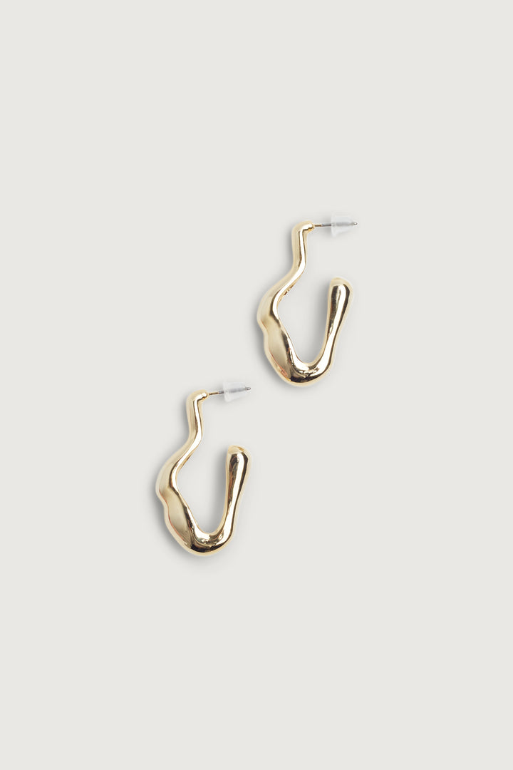 ABSTRACT SQUIGGLE HOOP EARRING