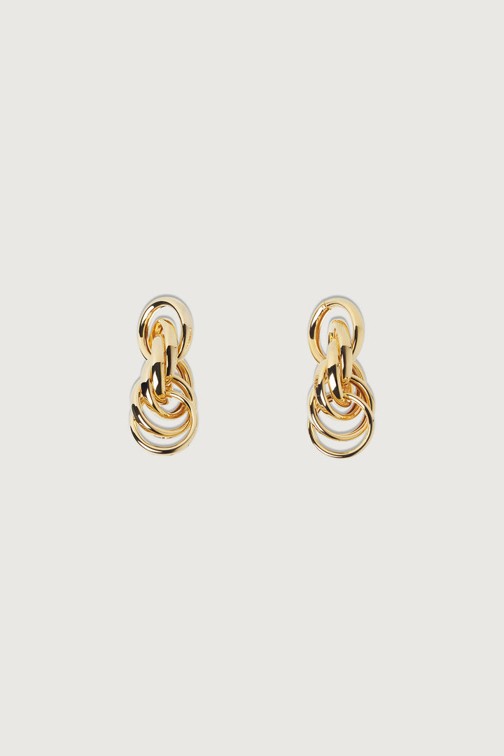 ABSTRACT CHAIN EARRING in Gold — alternate angle