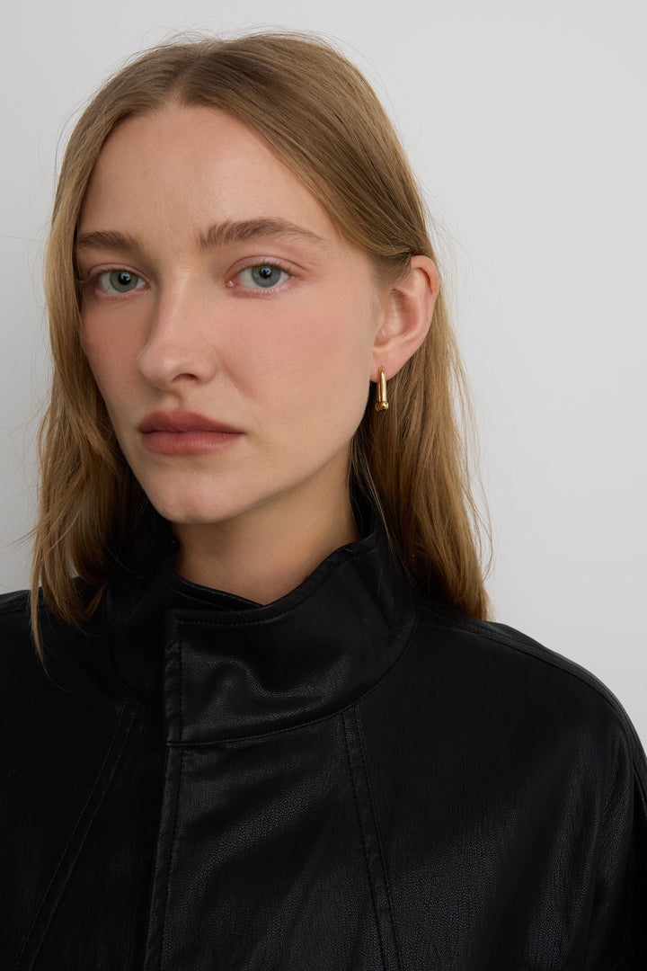 BALL LINK HOOP EARRINGS