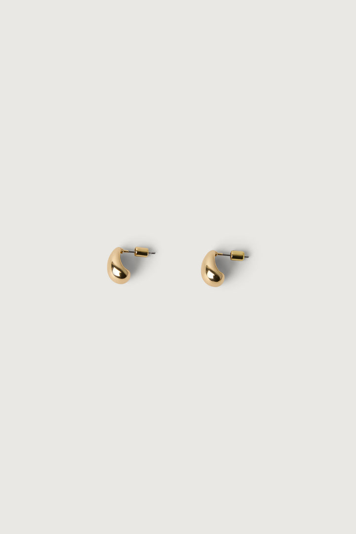 TEAR DROP HOOP EARRINGS in Gold — alternate angle