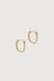 Large organic hoop earrings in gold — main image
