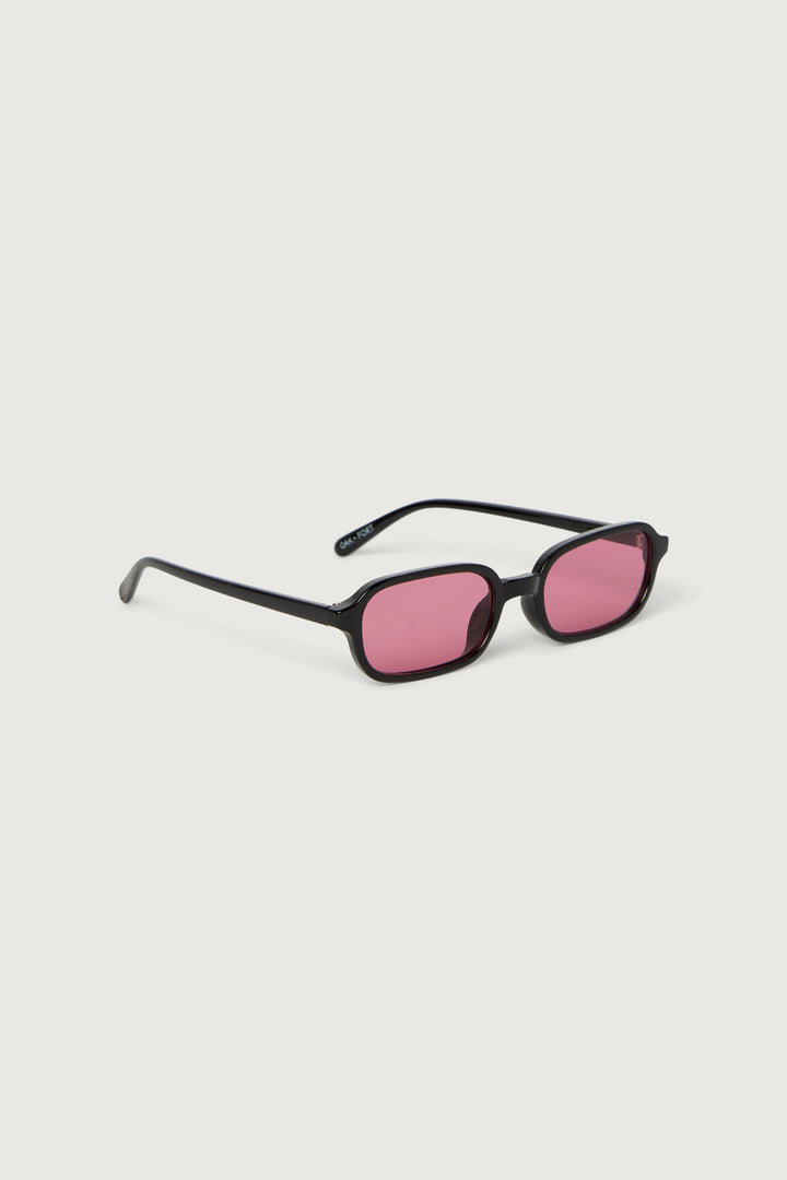 90'S RECTANGULAR SUNGLASSES in Black Pink — alternate angle