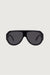 Oversized aviator sunglasses in black black — main image