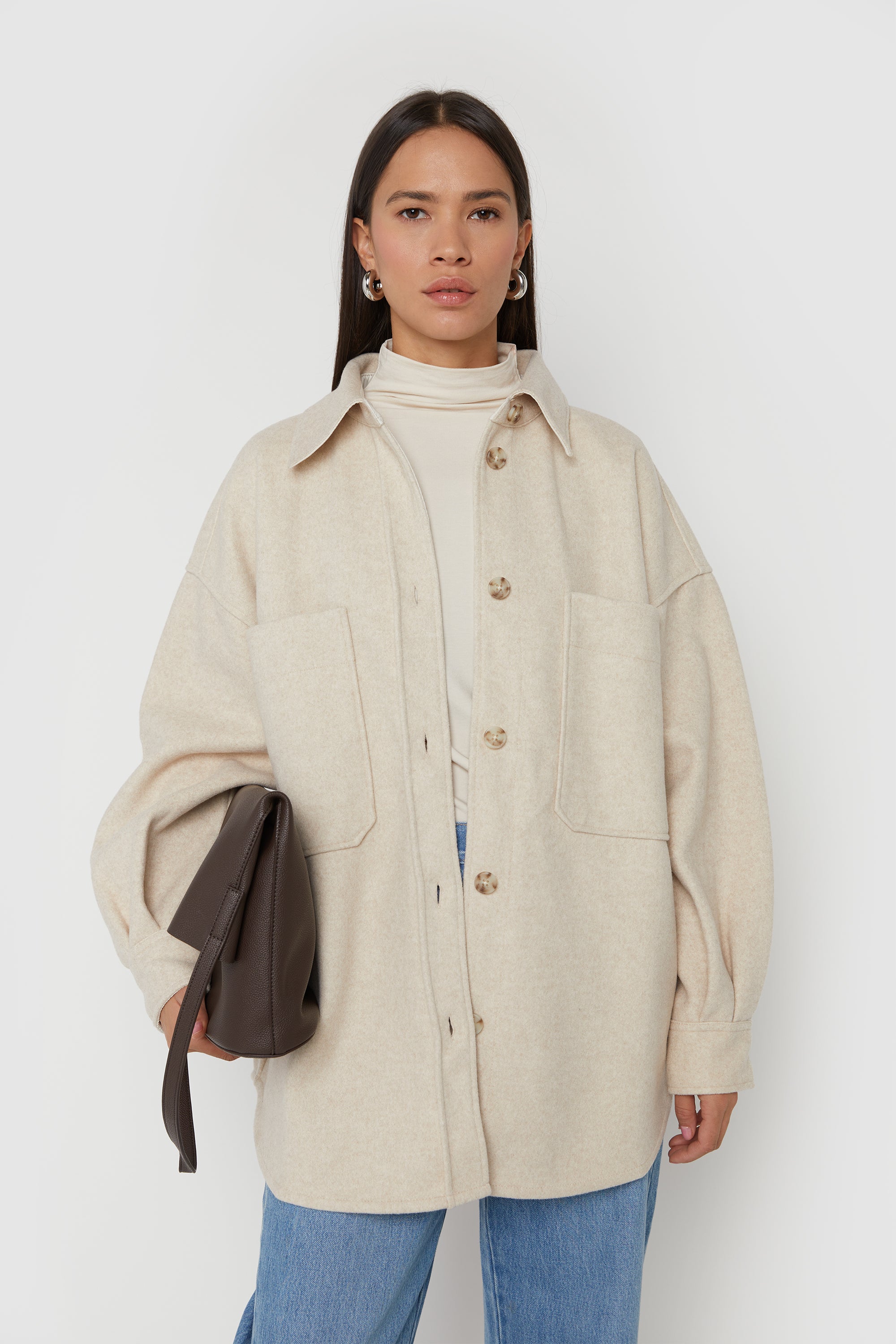 Oversized Blanket Shirt Jacket | OAK + FORT – OAK + FORT USA