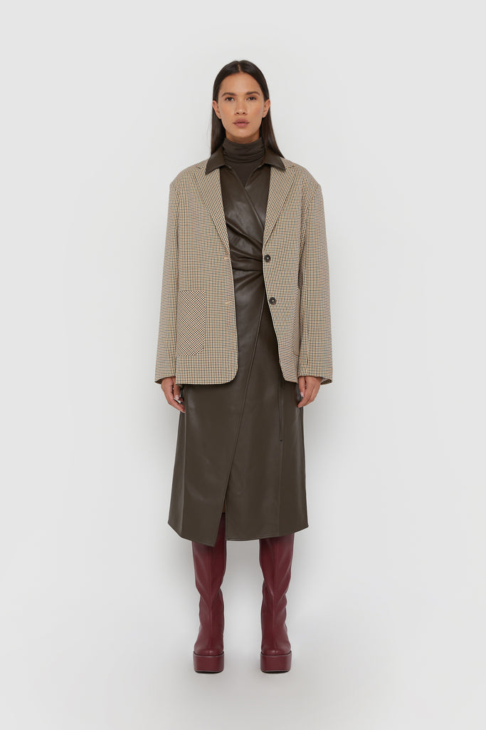 OVERSIZED PLAID BLAZER - Main Image