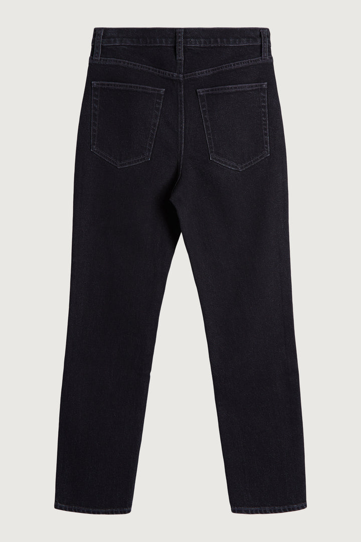 OAK ESSENTIAL SLIM FIT HIGH-RISE JEAN in Washed Black — alternate angle