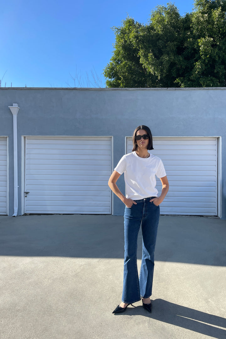 FLARE JEAN in Classic Blue — alternate angle