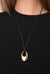 Hoop pendant necklace in gold black — main image