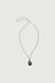 Hollow stone pendant necklace in black — main image