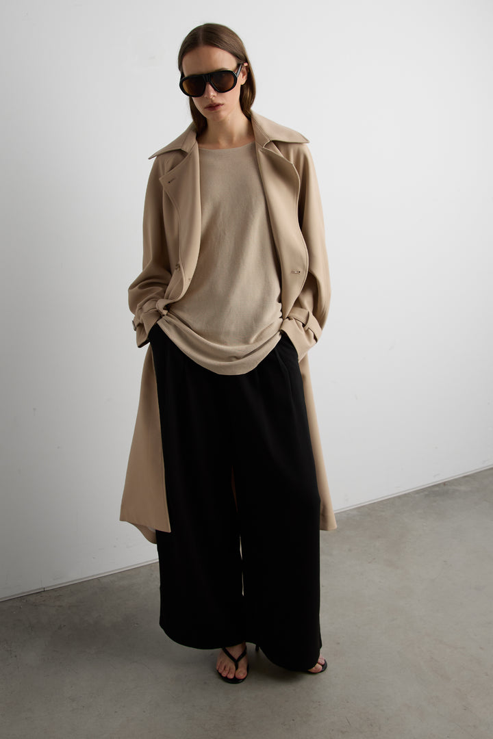OVERSIZED TRENCH COAT in Beige — alternate angle