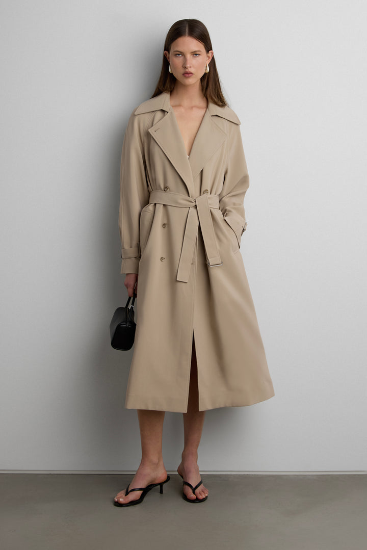 OVERSIZED TRENCH COAT in Beige — alternate angle