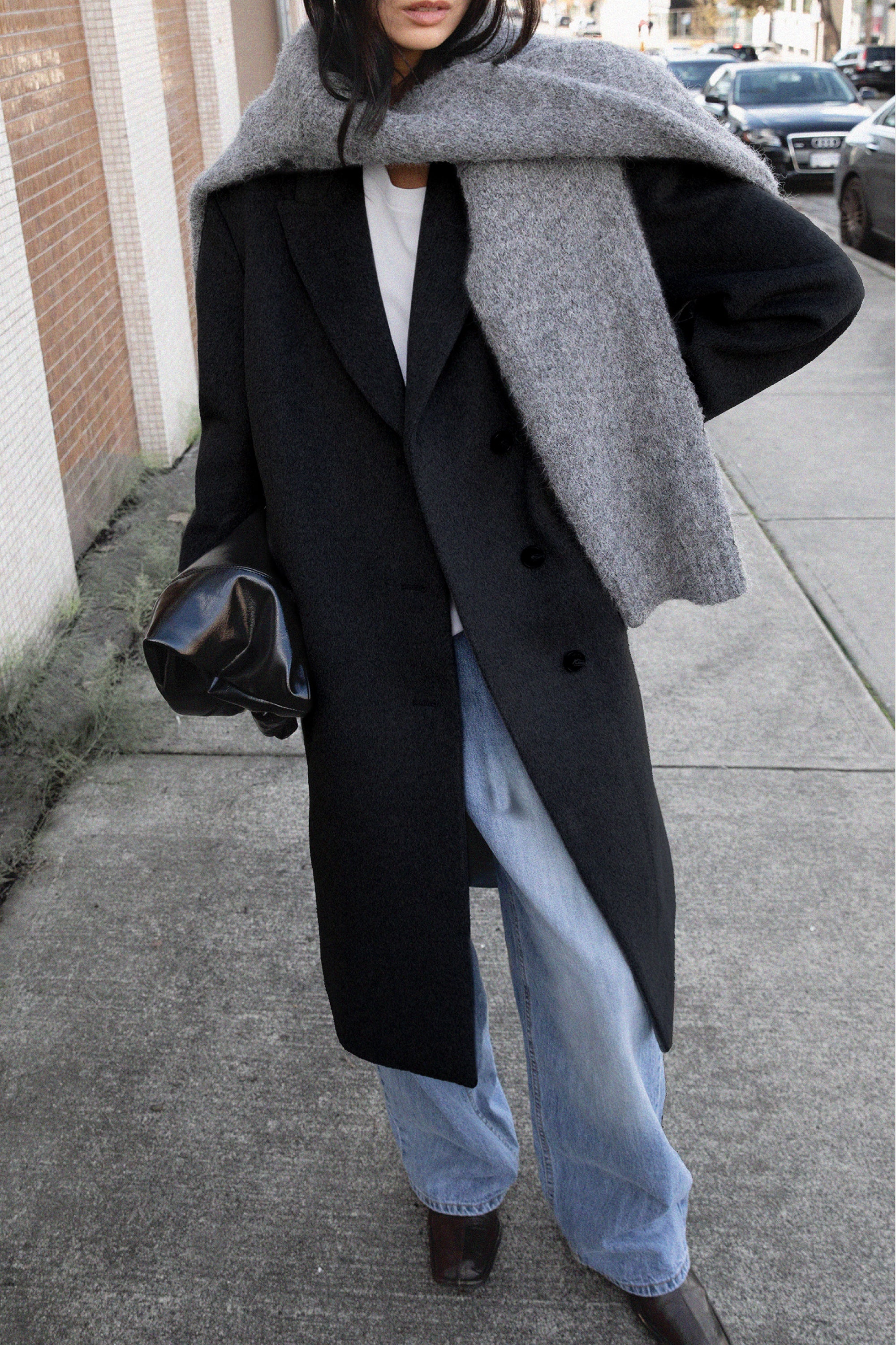 Oversized Wool Blend Coat | OAK + FORT – OAK + FORT USA
