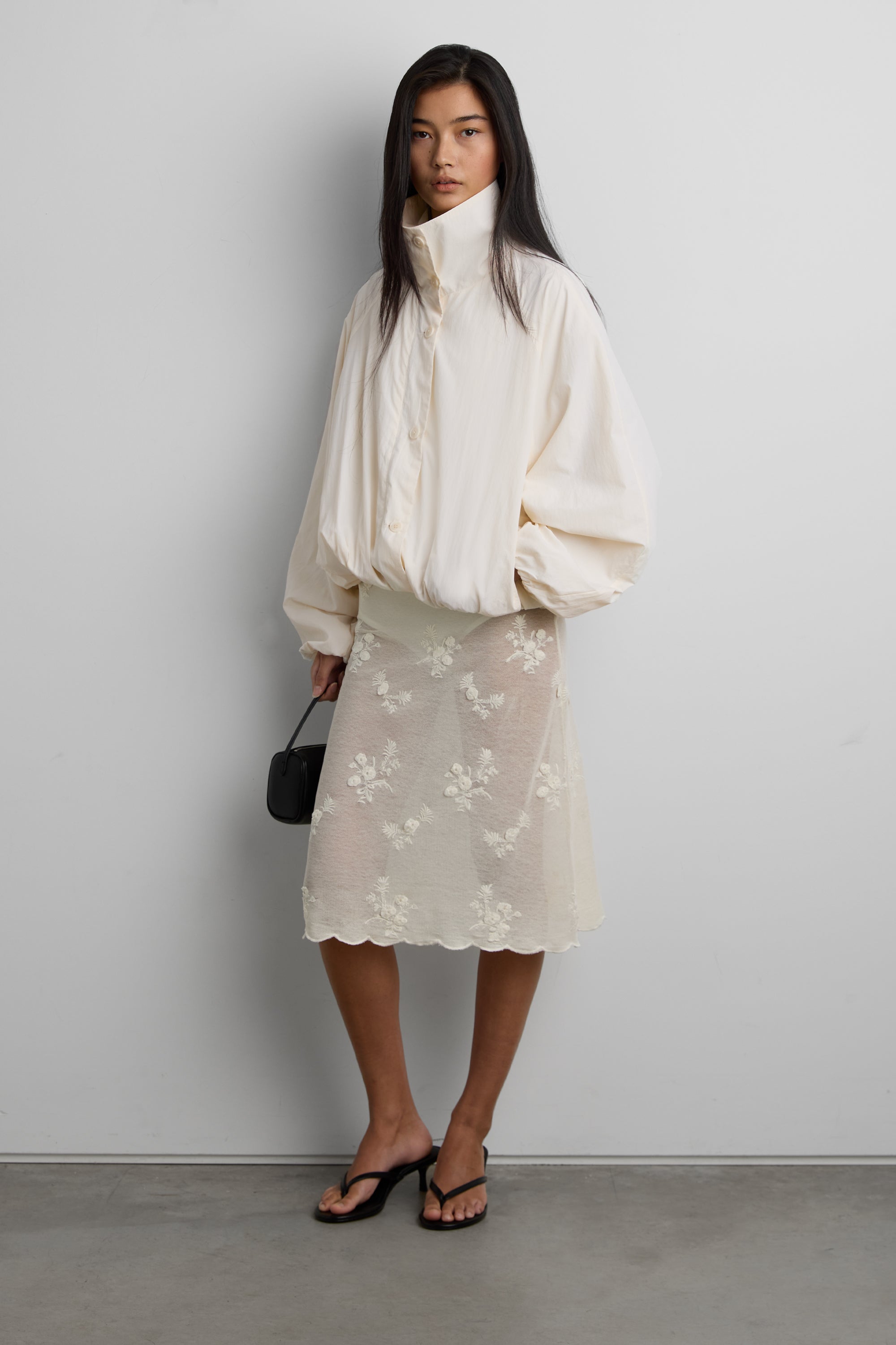 m*様 DEFORM DOCKING NYLON JACKET Ivory DEFORM DOCKING NYLON JACKET