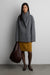 Shawl collar wool-blend coat in dark heather grey — main image