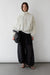 High funnel neck cropped drawstring jacket in silver birch — main image