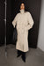 Oversized trench coat with funnel neck in feather grey — main image