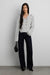 Cropped military style cotton jacket in gray — main image