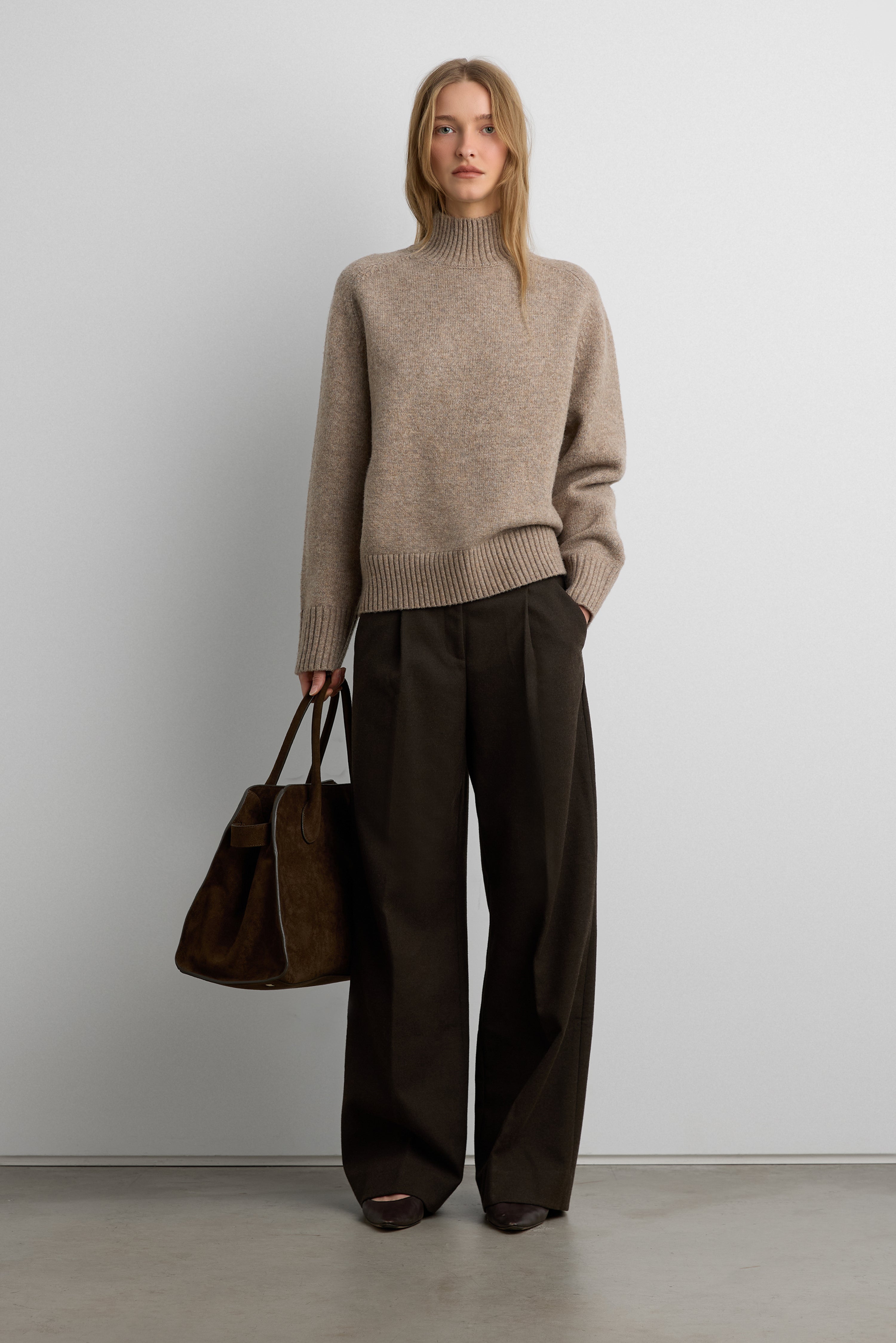 Turtleneck Knit Top Set | OAK + FORT – OAK + FORT USA