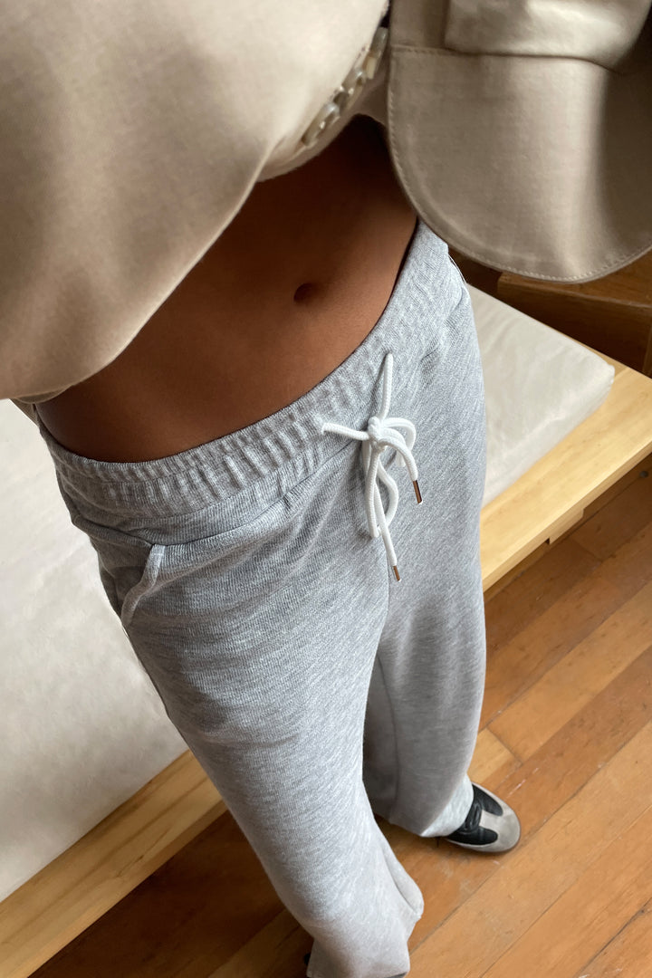 STRAIGHT LEG SWEATPANT in GREY — alternate angle
