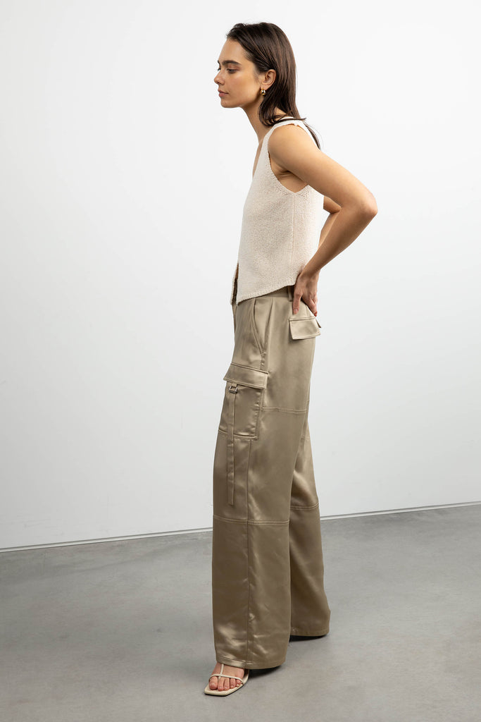 Satin Cargo Pant | OAK + FORT – OAK + FORT USA