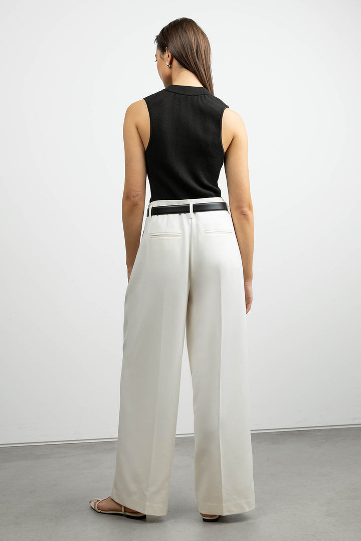 HIGH-RISE WIDE LEG SUITING PANT