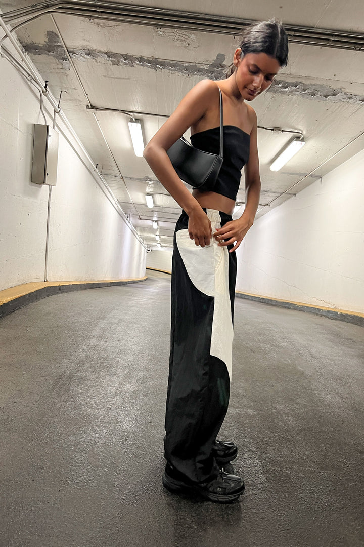 COLOUR BLOCK PANT in Black — alternate angle