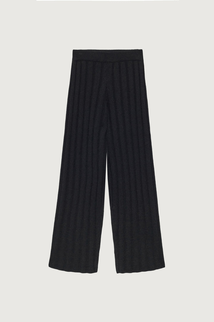 RIBBED SWEATER PANT in Black — alternate angle