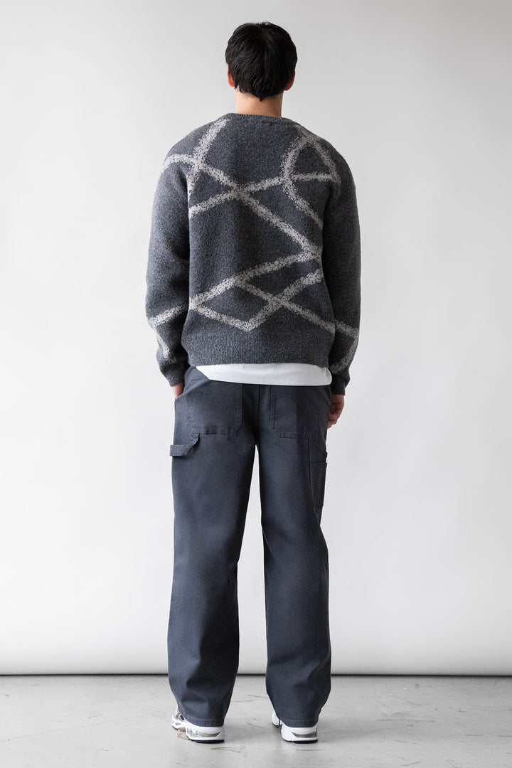 TWILL CARPENTER PANT in ASPHALT — alternate angle