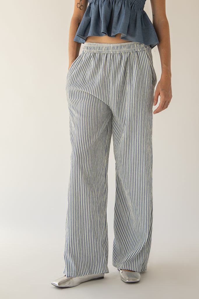 Relaxed Fit Pinstripe Pants | OAK + FORT – OAK + FORT USA