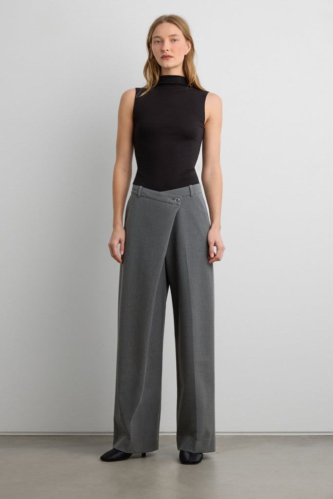 Front Wrap Straight Leg Trouser | OAK + FORT – OAK + FORT USA